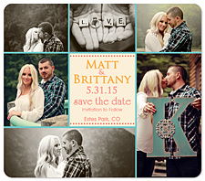 Scrabble Tiles Save the Date Idea